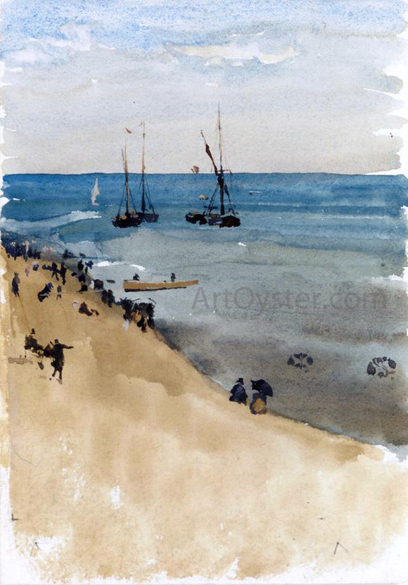  James McNeill Whistler Green and Silver - The Bright Sea, Dieppe - Art Print