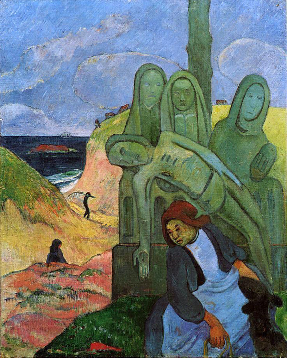  Paul Gauguin Green Christ (also known as Breton Calvary) - Art Print