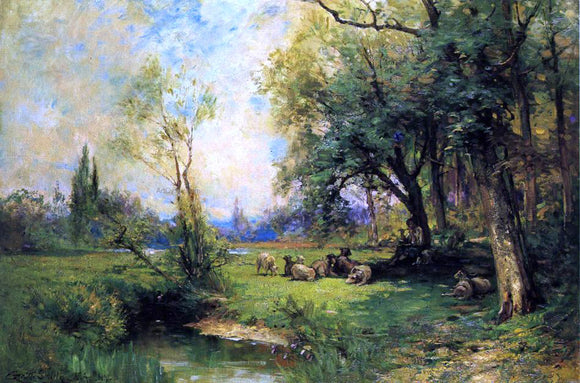  George Henry Smillie Green Pastures and Still Waters - Art Print
