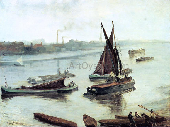  James McNeill Whistler Grey and Silver: Old Battersea Reach - Art Print