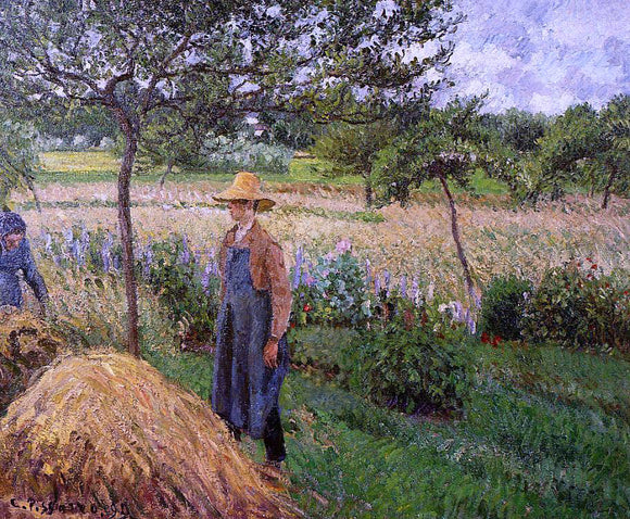  Camille Pissarro Grey Weather, Morning with Figures, Egagny - Art Print