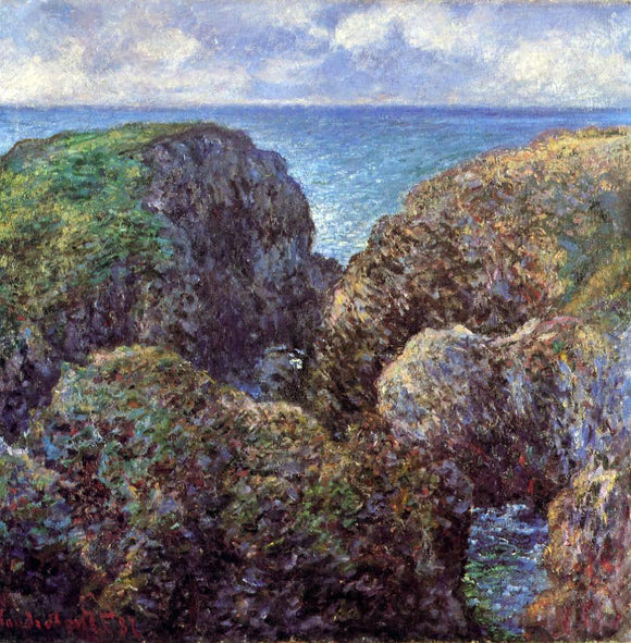  Claude Oscar Monet Group of Rocks at Port-Goulphar - Art Print