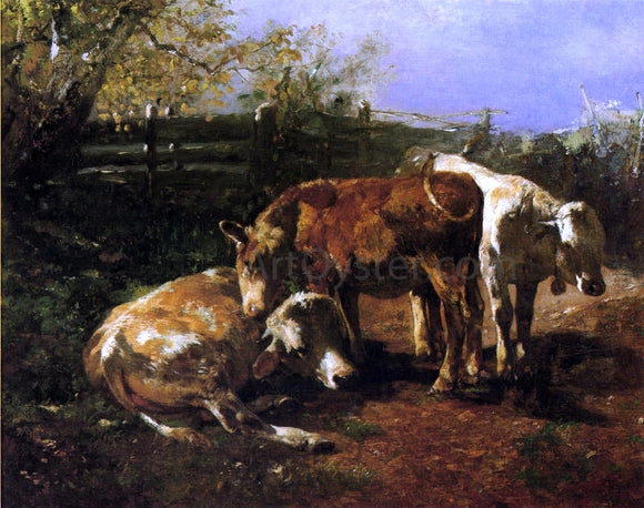  Anton Braith Group of Three Cows - Art Print