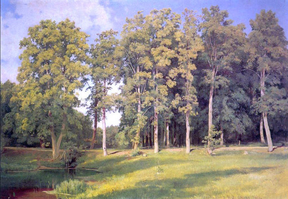  Ivan Ivanovich Shishkin Grove near pond - Art Print