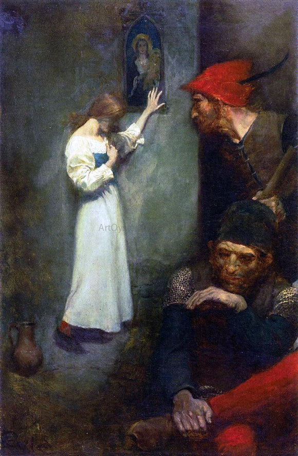  Howard Pyle Guarded by Rough English Soldiers - Art Print