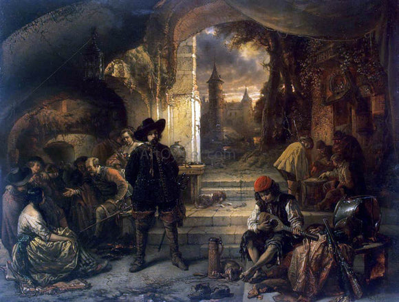  Baron Jan August Hendrik Leys Guardroom - Art Print