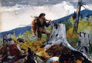 Winslow Homer Guide Carrying a Deer - Art Print