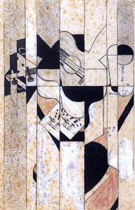  Juan Gris Guitar and Glass - Art Print