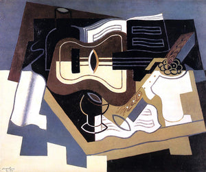  Juan Gris Guitar with Clarinet - Art Print