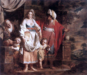  Pieter Jozef Verhaghen Hagar and Ishmael Banished by Abraham - Art Print