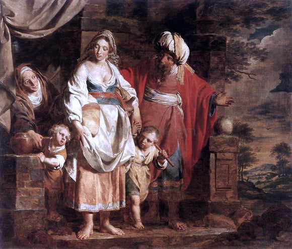  Pieter Jozef Verhaghen Hagar and Ishmael Banished by Abraham - Art Print