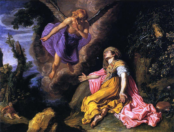  Pieter Lastman Hagar and the Angel - Art Print