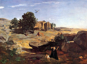  Jean-Baptiste-Camille Corot Hagar in the Wilderness - Art Print