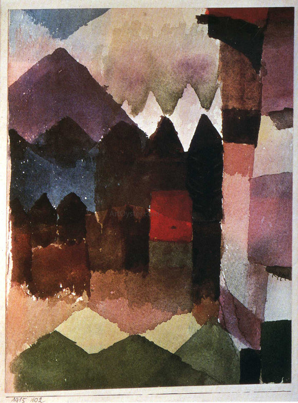  Paul Klee Hairdryer in Marc's Garden - Art Print