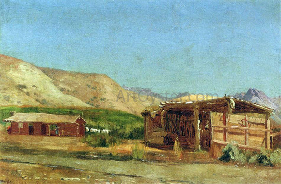  Jervis McEntee Hamilton's Ranch, Nevada - Art Print