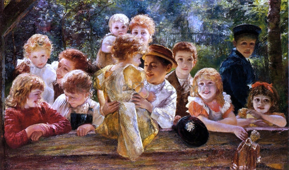  Paul Barthel Happy Children - Art Print