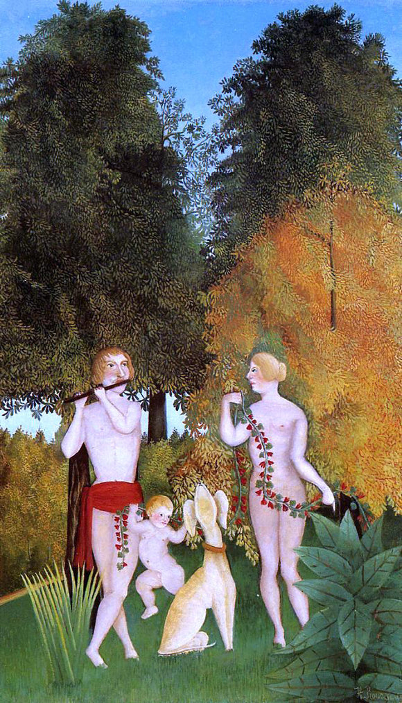  Henri Rousseau Happy Quartet - Art Print