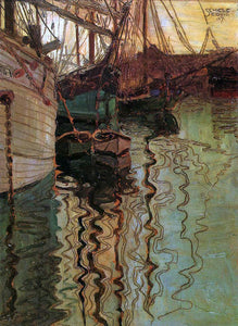  Egon Schiele Harbor of Trieste - Art Print