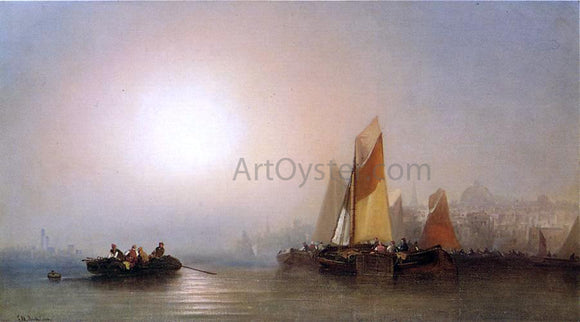  George Washington Nicholson Harbor Scene - Art Print