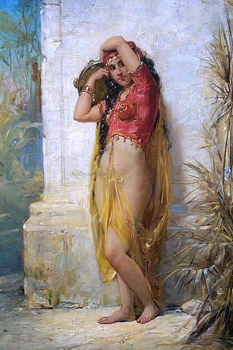  Joseph Bernard Harem Girl with Tambourine - Art Print