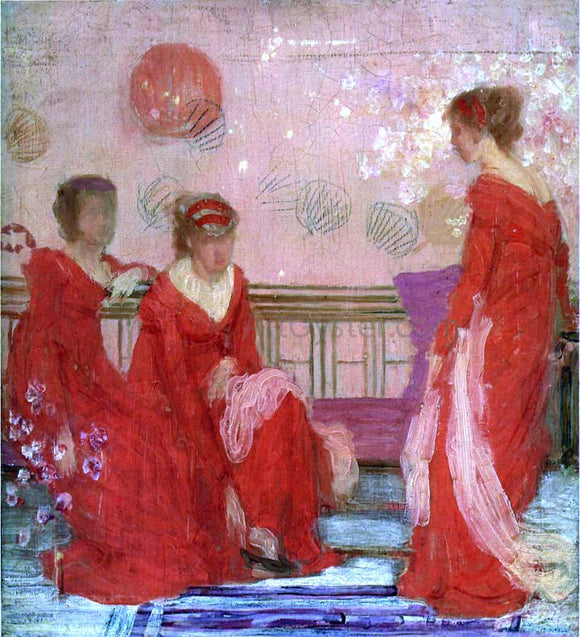  James McNeill Whistler Harmony in Flesh Colour and Red - Art Print