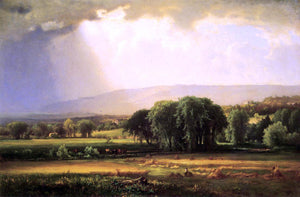  George Inness Harvest Scene in the Delaware Valley - Art Print