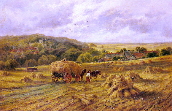  Henry Hillier Parker Harvest Time, Lambourne, Berks - Art Print