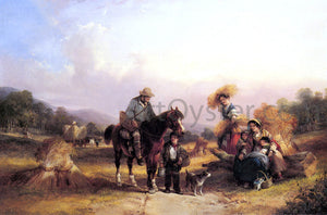  Senior William Shayer Harvesters Resting - Art Print