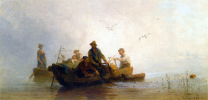  Julius Noerr Hauling in the Nets - Art Print