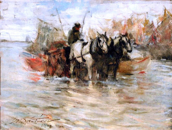  Charles Webster Hawthorne Hauling Seaweed - Art Print