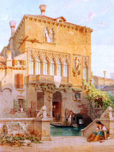  Eduard Gerhardt Haus Der Familie Moro-Othello, Venice - Art Print