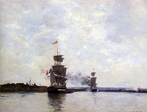  Eugene-Louis Boudin Havre, the Outer Harbor - Art Print