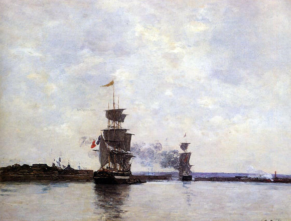  Eugene-Louis Boudin Havre, the Outer Harbor - Art Print