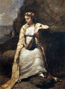  Jean-Baptiste-Camille Corot Haydee, Young Woman in Greek Dress - Art Print