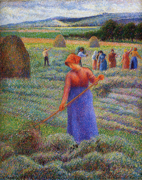  Camille Pissarro Haymakers at Eragny - Art Print