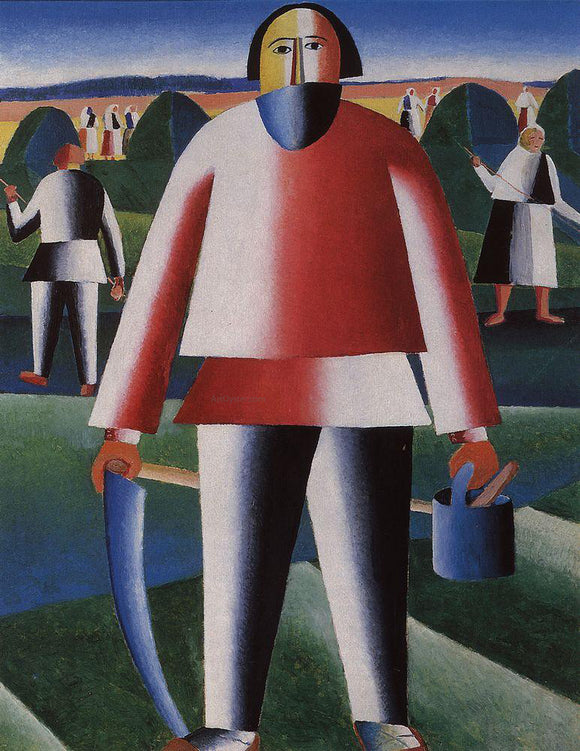  Kazimir Malevich Haymaking - Art Print