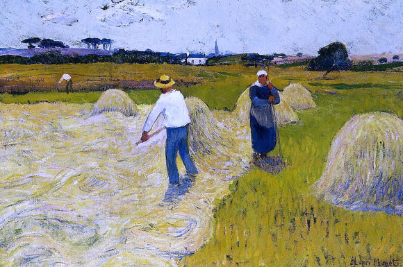  Henri Moret Haymaking - Art Print