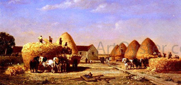  Jules Jacques Veyrassat Haymaking - Art Print