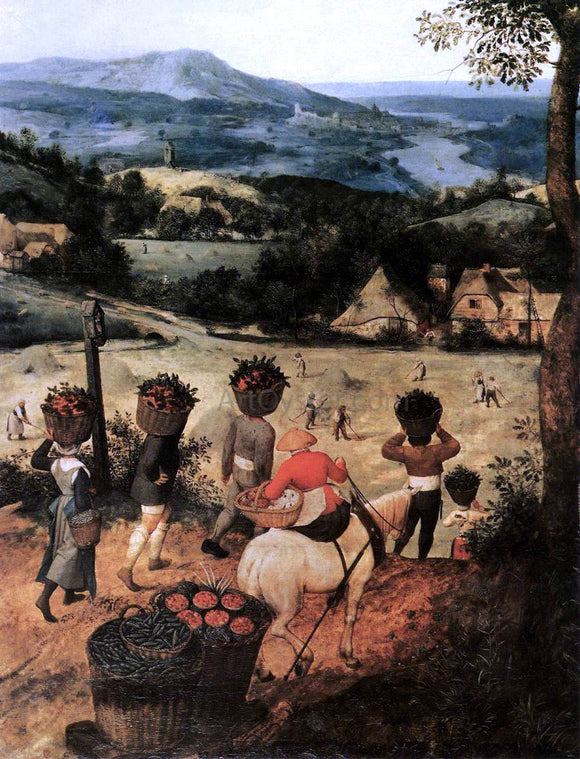  The Elder Pieter Bruegel Haymaking (detail) - Art Print