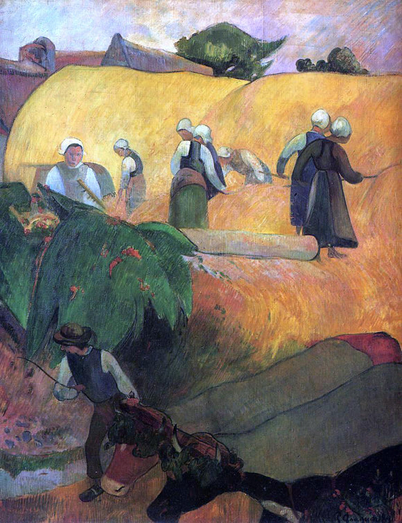  Paul Gauguin Haymaking in Brittany - Art Print