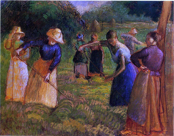  Camille Pissarro Haymaking in Eragny - Art Print