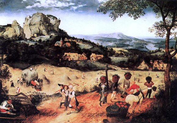  The Elder Pieter Bruegel Haymaking (July) - Art Print