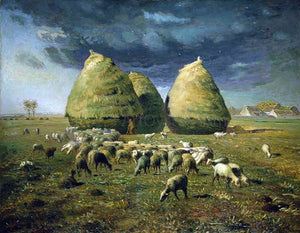  Jean-Francois Millet Haystacks: Autumn - Art Print