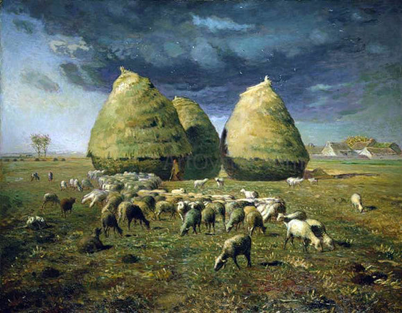  Jean-Francois Millet Haystacks: Autumn - Art Print