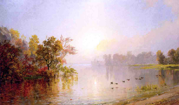  Jasper Francis Cropsey Hazy Afternoon, Autumn, 1873 - Art Print