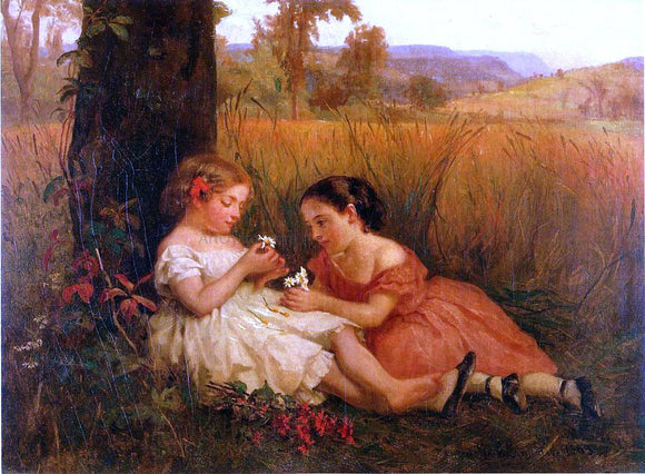  George Cochran Lambdin He Loves Me, He Loves Me Not - Art Print