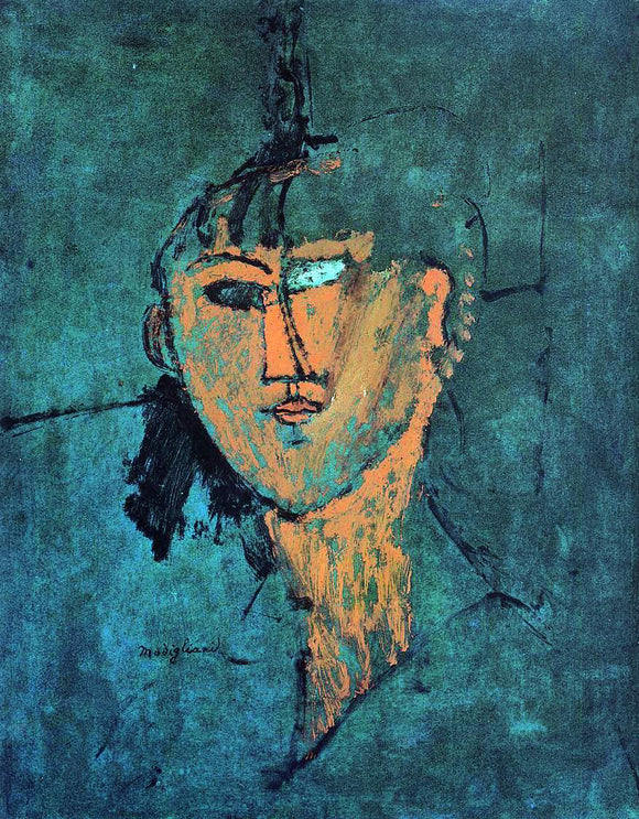  Amedeo Modigliani Head - Art Print