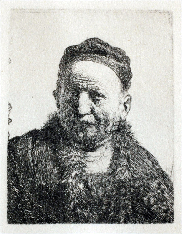  Rembrandt Van Rijn The Head and Bust, Full Face - Art Print