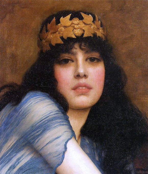  John William Godward Head of a Girl (also known as The Priestess) - Art Print