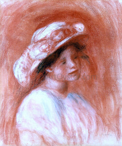  Pierre Auguste Renoir Head of a Girl - Art Print